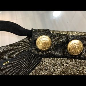 Balmain x HM gold foil sweater